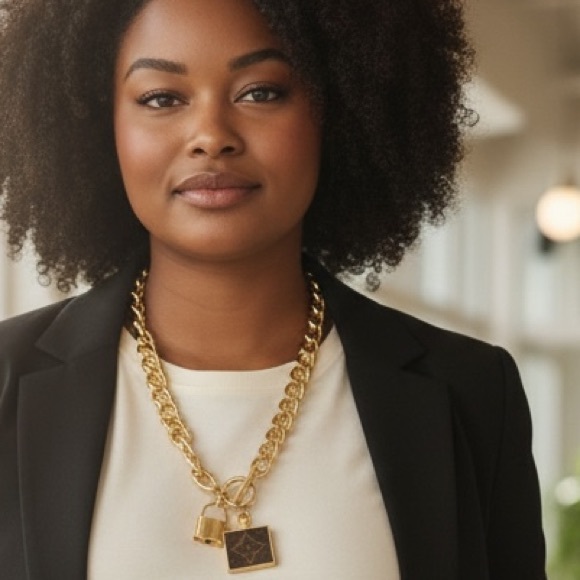 Jewelry - LV Upcycled Luxury Gold Toggle Necklace